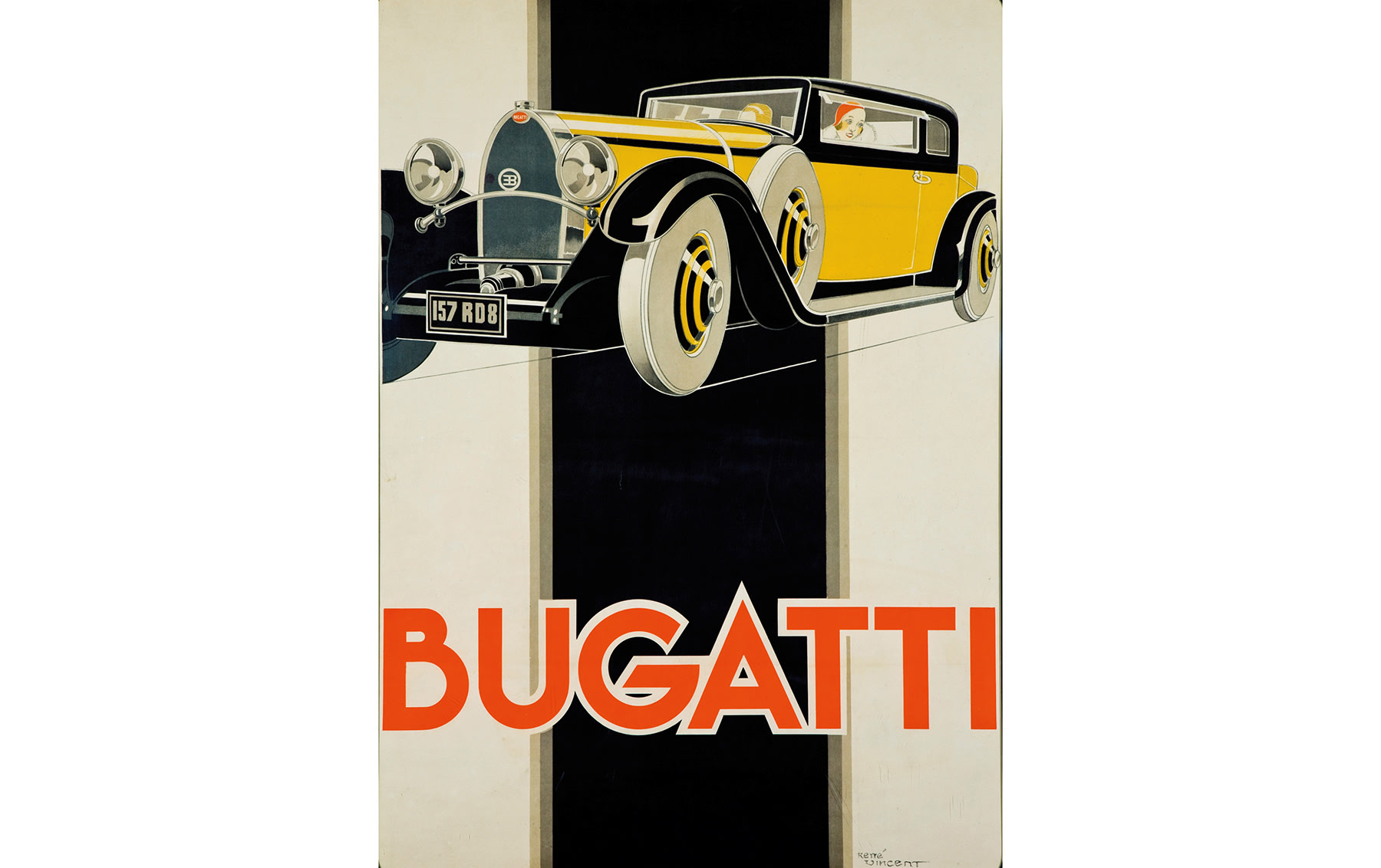 BUGATTI 額装ポスター アートパネルビンテージ Bugatti